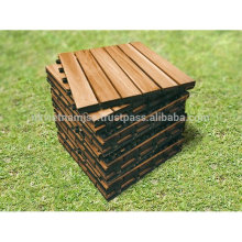 Brand new product for outdoor constructions: Wood Deck Tiles with Interlocking System